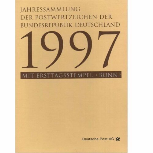 Jahressammlung Postwertzeichen Bundesrepublik Deutschland 1997 Ersttagsstempel Bonn